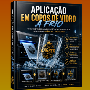 Aplicação em copos de vidro a frio â tĂ©cnica DTF
