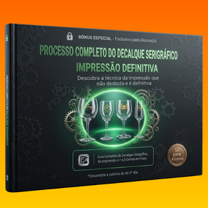 Processo completo do decalque serigrĂĄfico â impressĂŁo definitiva